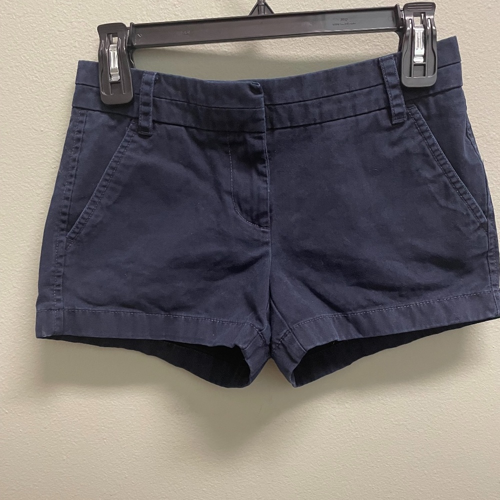 J Crew Navy Blue Chino Shorts